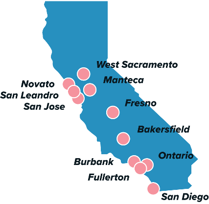 Unity Courier Map - California